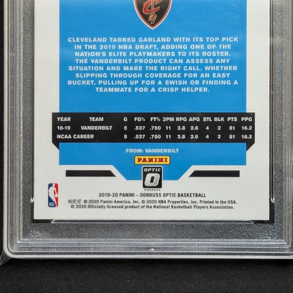 2019 Panini Donruss Optic Darius Garland Hyper Pink #195 Rookie RC PSA 9 MINT - Picture 6 of 6